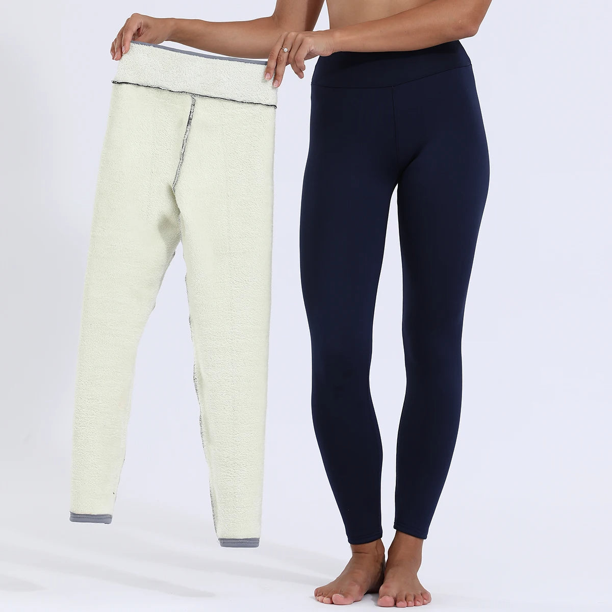 High-waist thick winter leggings