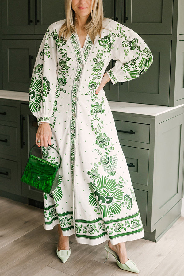 Botanisches Maxikleid- 🌿 Umarme die Natur mit Stil