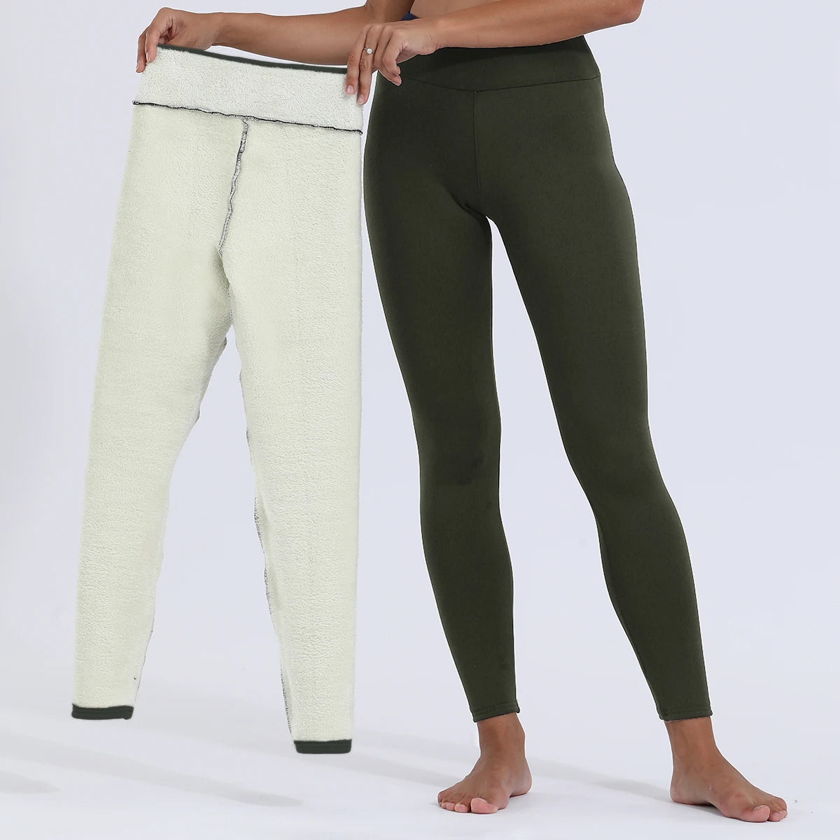 High-waist thick winter leggings