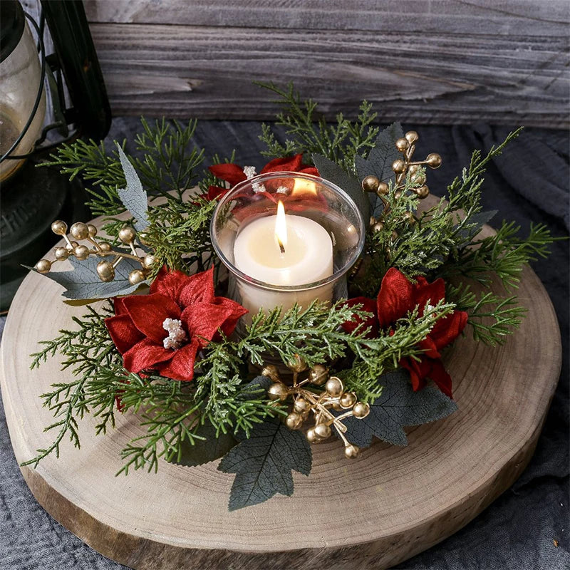Artificial berry candle holder