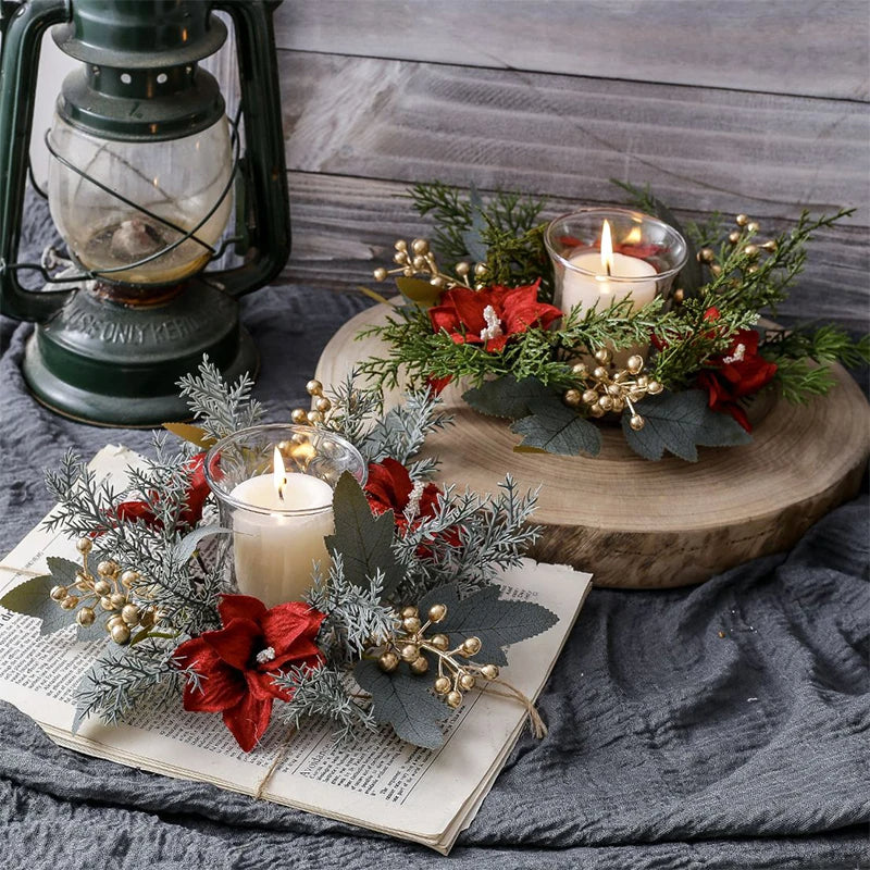 Artificial berry candle holder