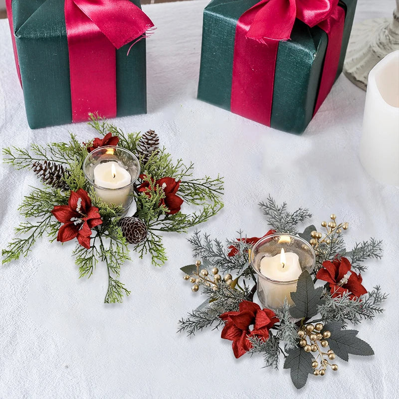 Artificial berry candle holder