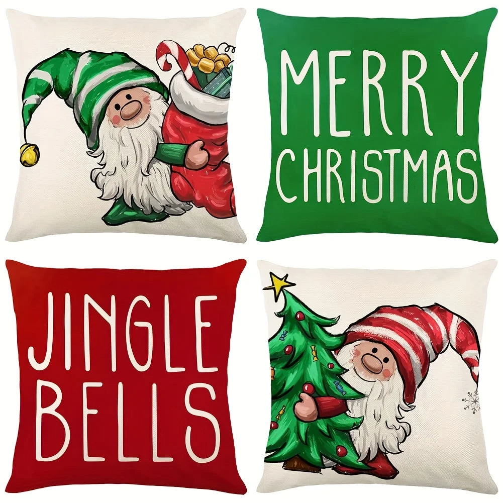 4 piece Christmas Throw pillowcases