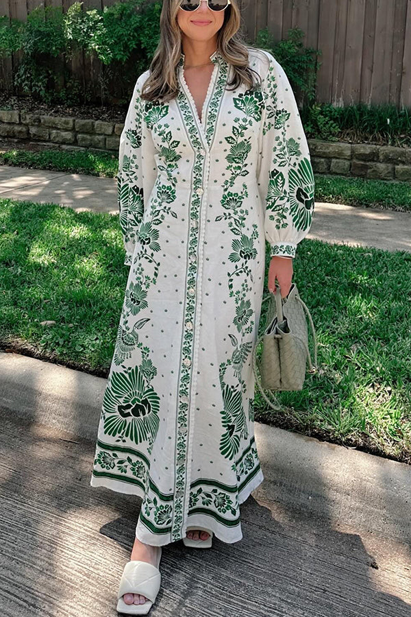 Botanisches Maxikleid- 🌿 Umarme die Natur mit Stil