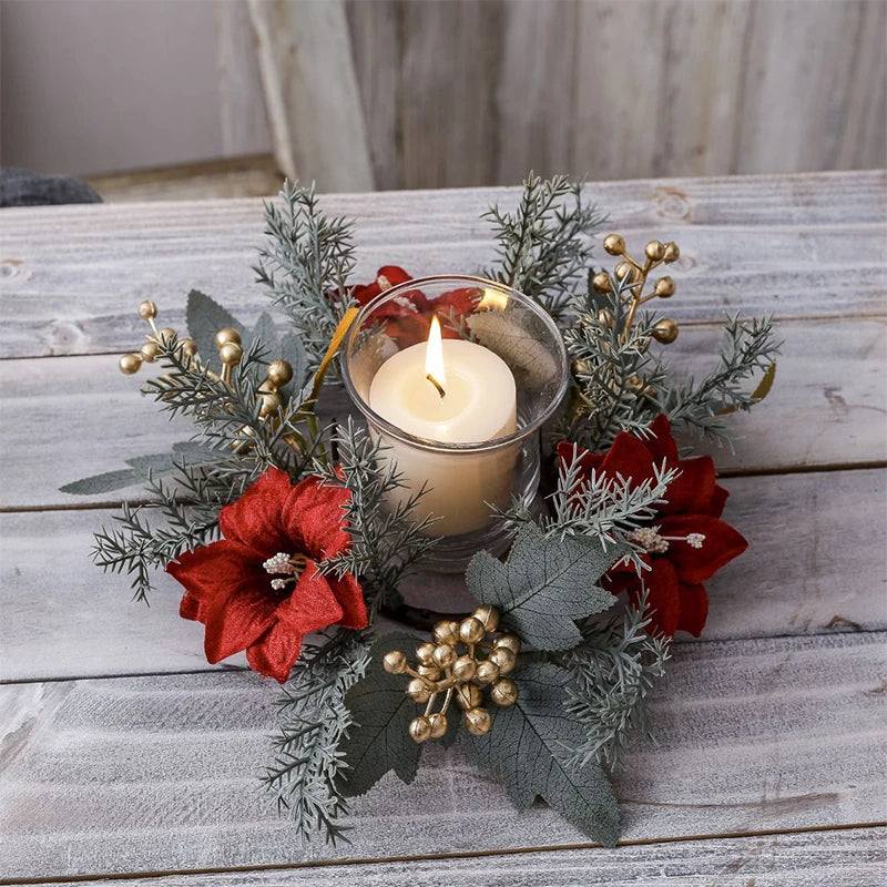 Artificial berry candle holder