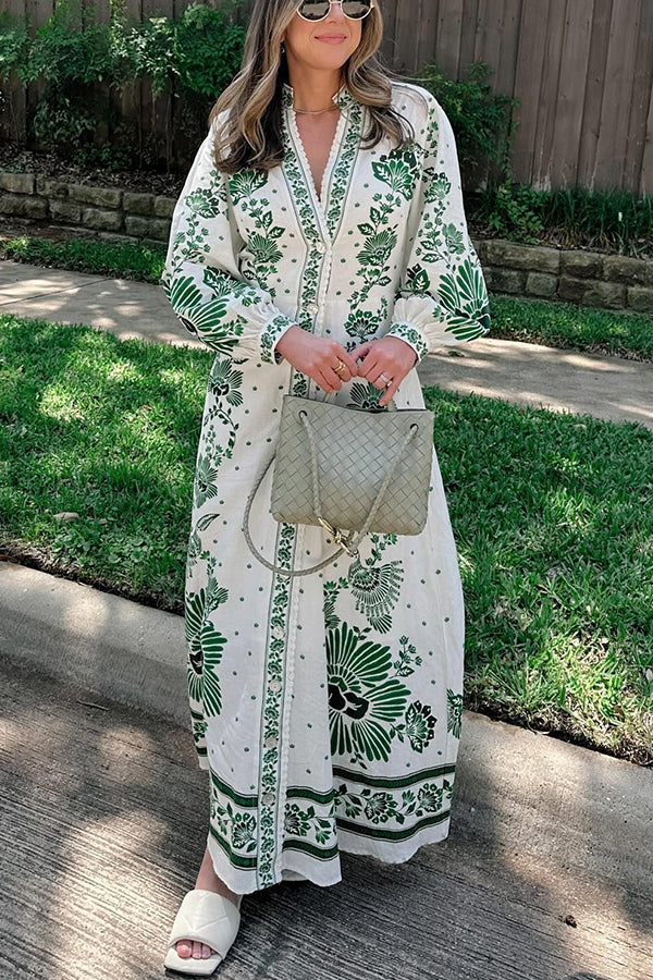 Botanisches Maxikleid- 🌿 Umarme die Natur mit Stil