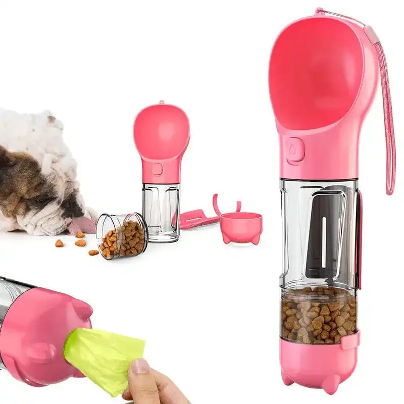 3-in-1 portable dog bottle
