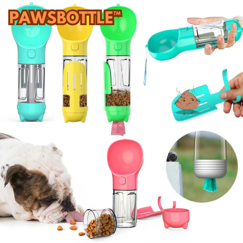 3-in-1 portable dog bottle