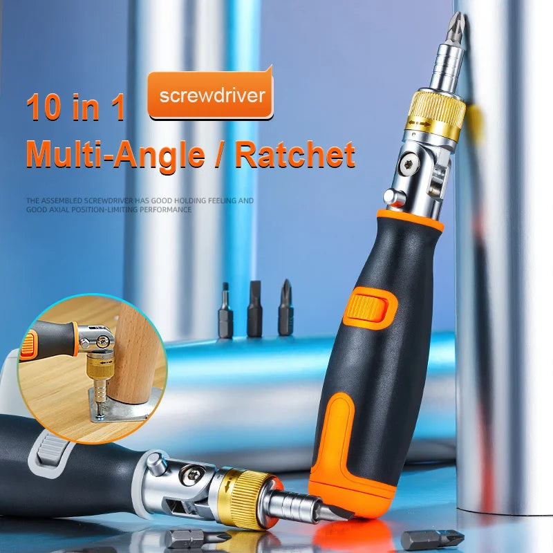 Versatile 180 ° ratchet screwdrivers