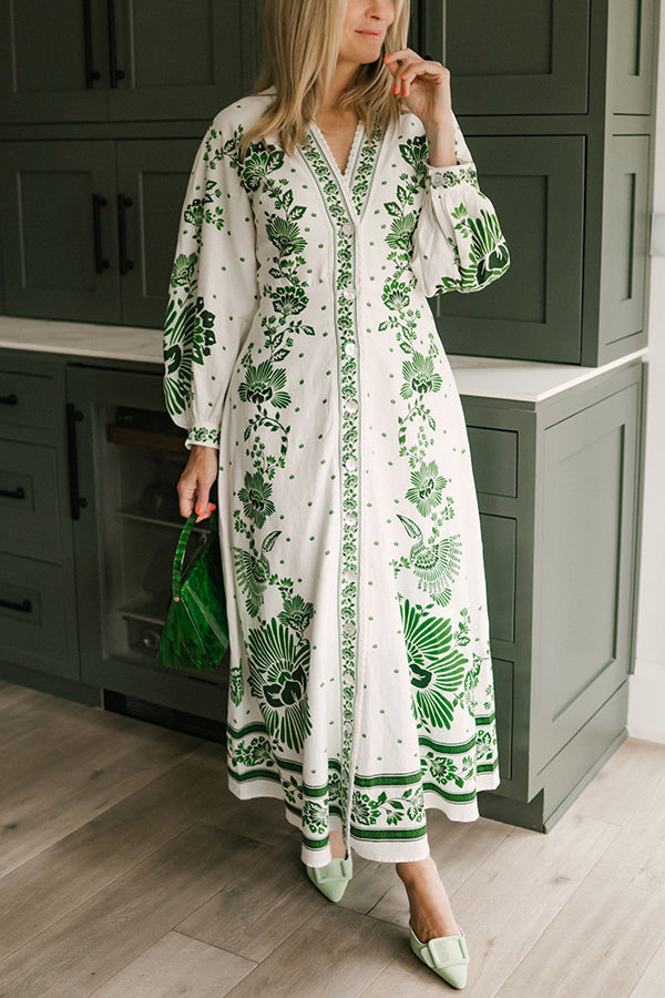 Botanisches Maxikleid- 🌿 Umarme die Natur mit Stil