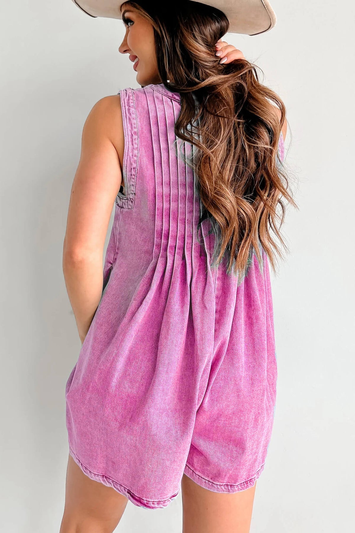 Abbey | Luftige Denim-Overall mit Schleifenverschluss