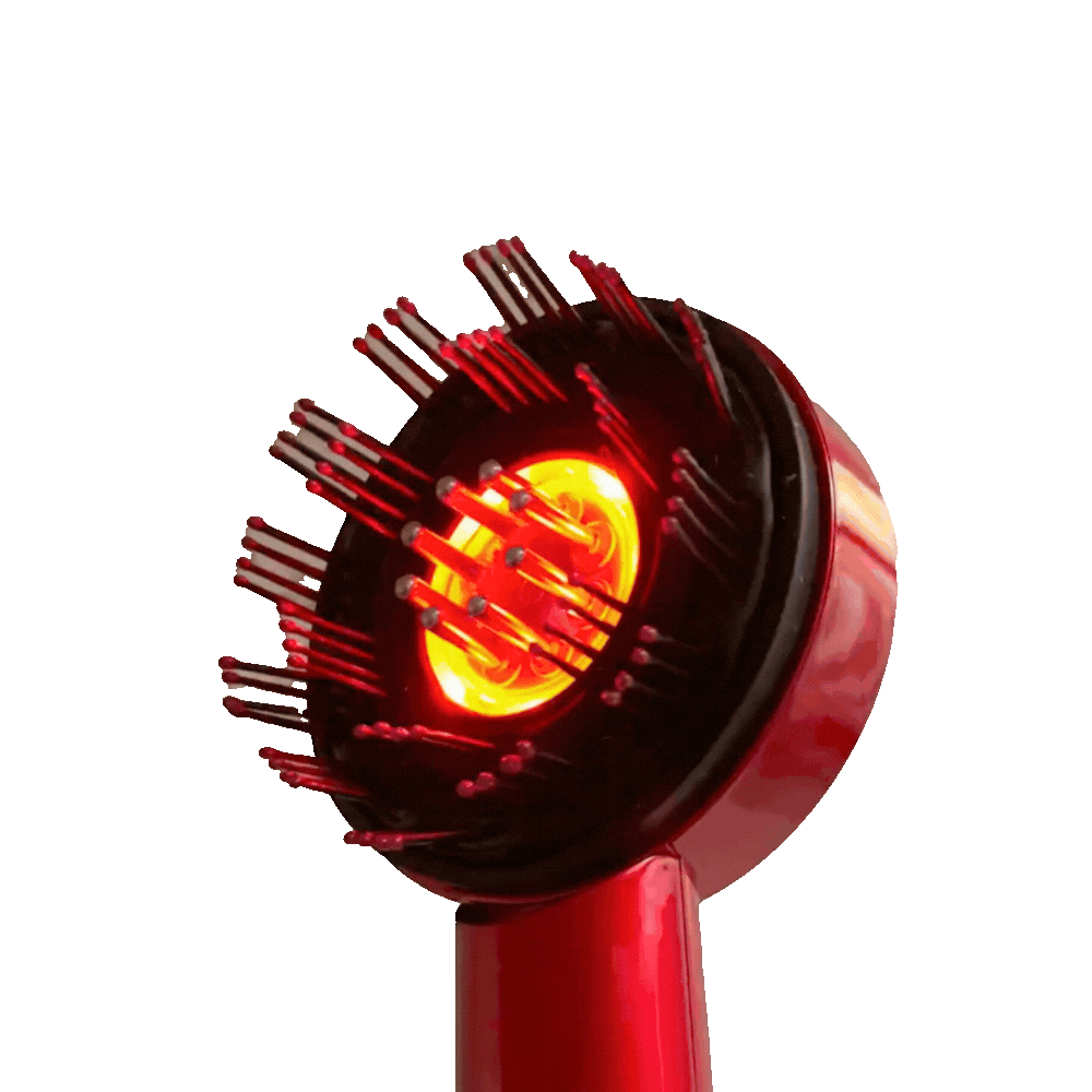 Vibrationshaarbürste mit Pflegeöl für die Kopfhaut