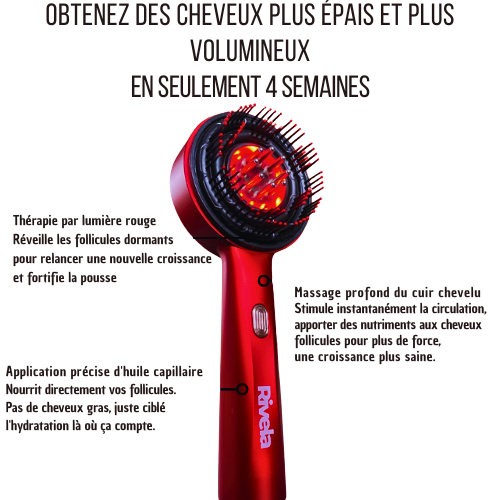 Vibrationshaarbürste mit Pflegeöl für die Kopfhaut