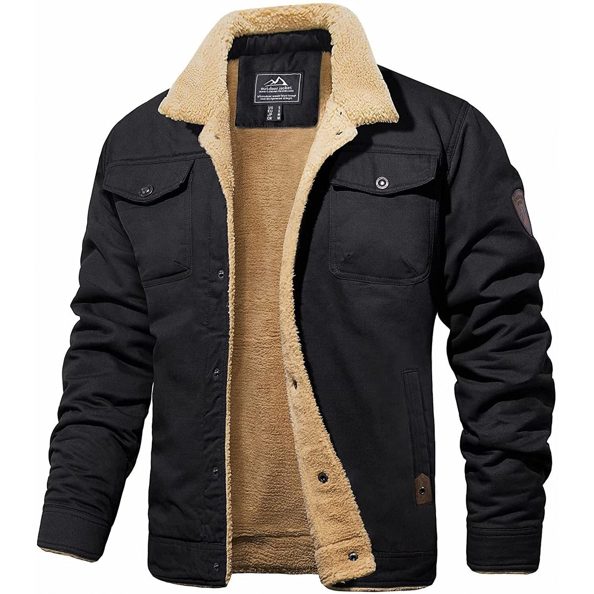 Bomber jacket with teddy feed for men