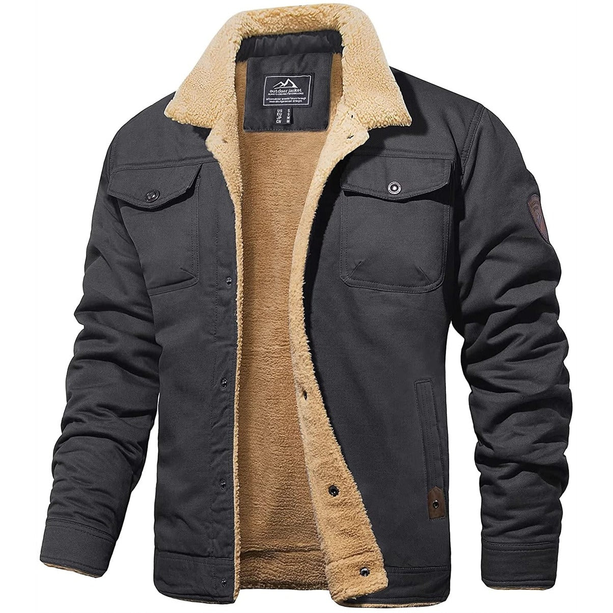 Bomber jacket with teddy feed for men