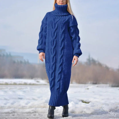 Thick and warm sweater dress