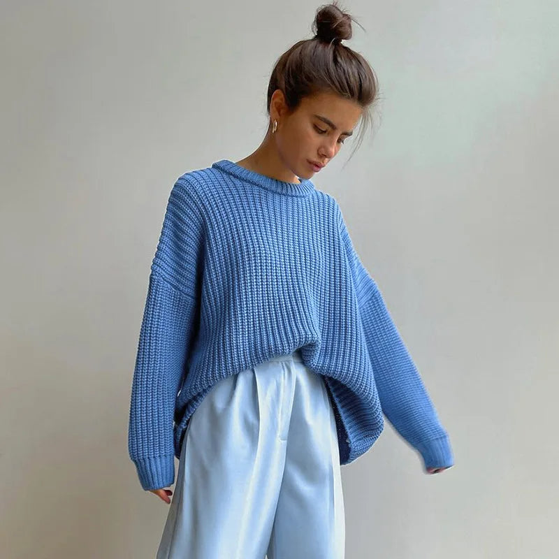 Cozy oversize knitting sweater