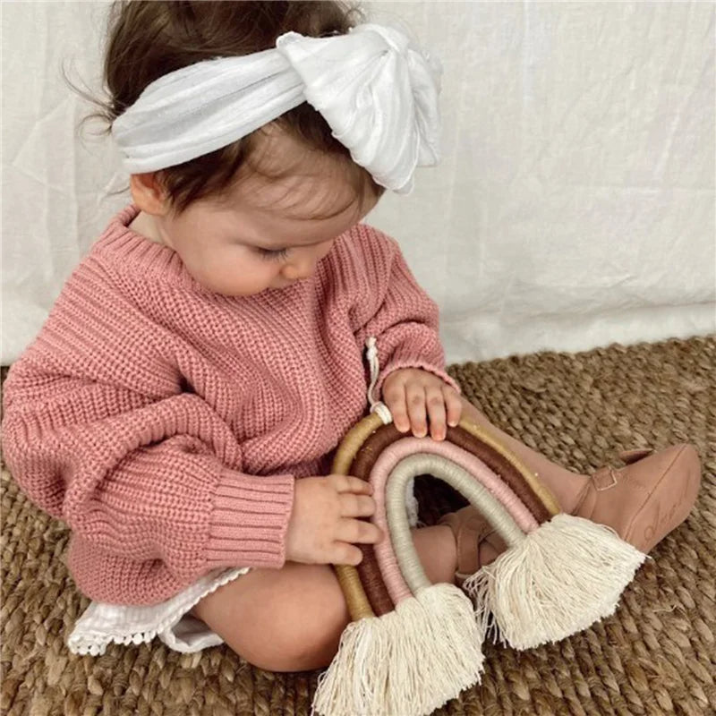 Loosely knitted children's sweater