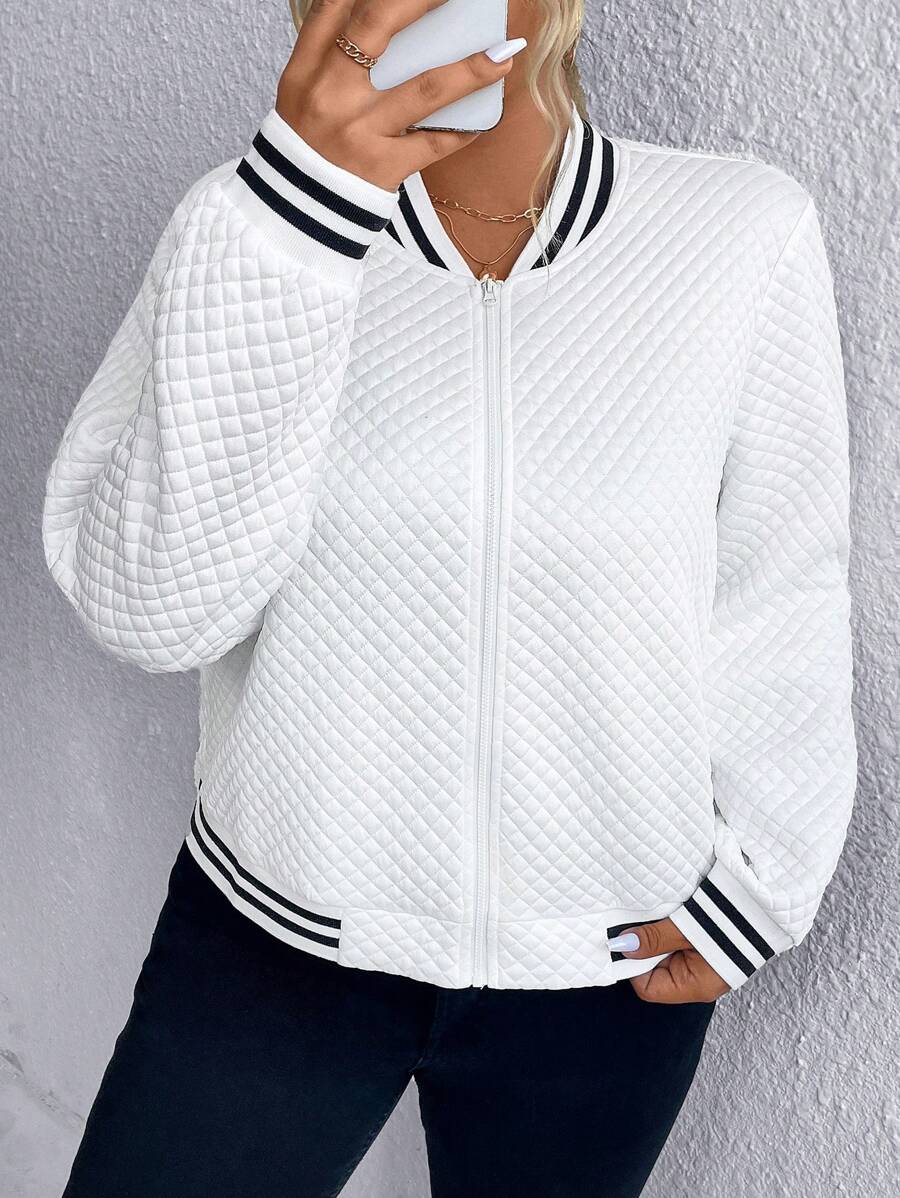 Modische Reißverschluss-Basketballjacke