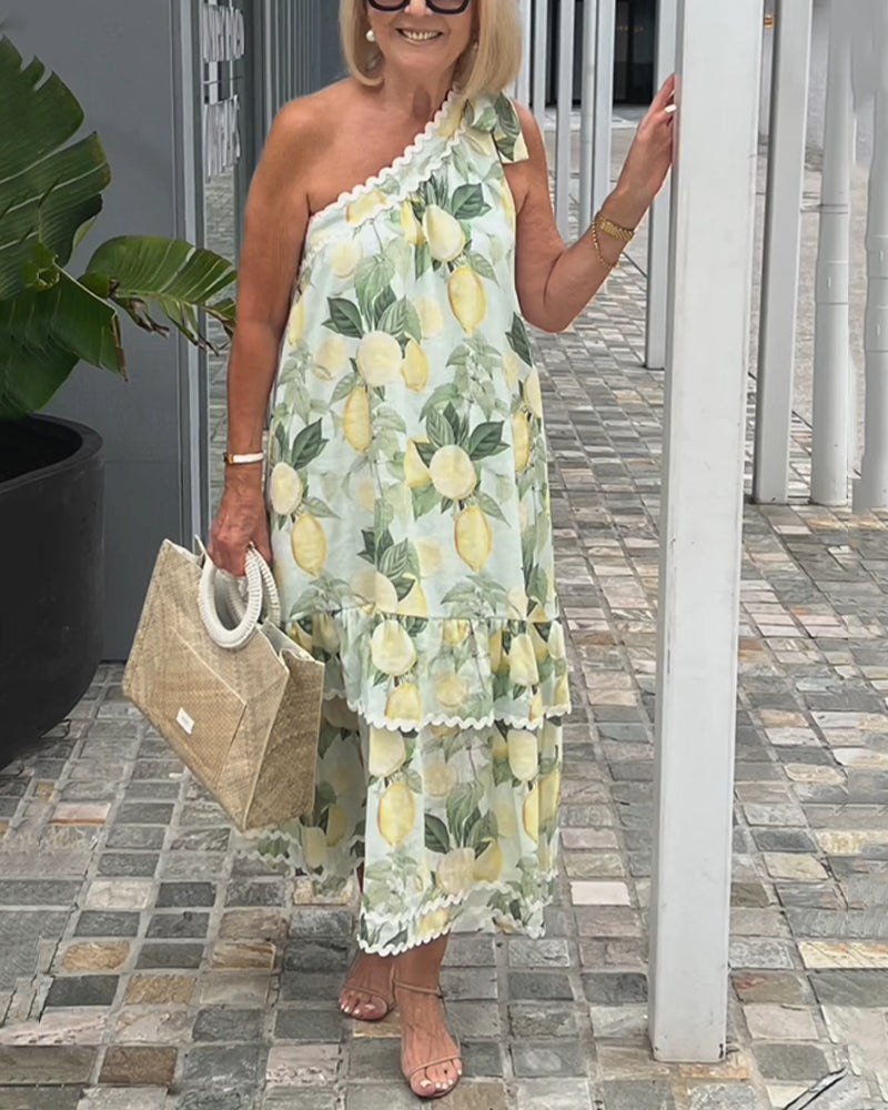 Frida Lemon Kleid blumig gemustertes Kleid