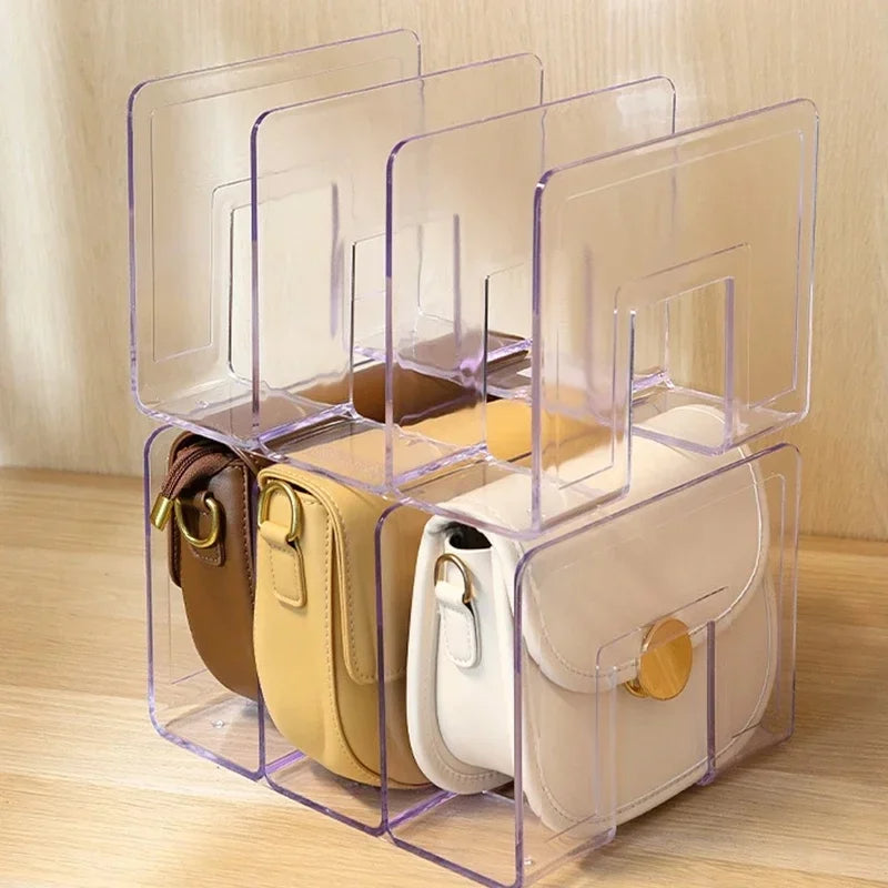 Acrylic handbag storage shelf & organizer