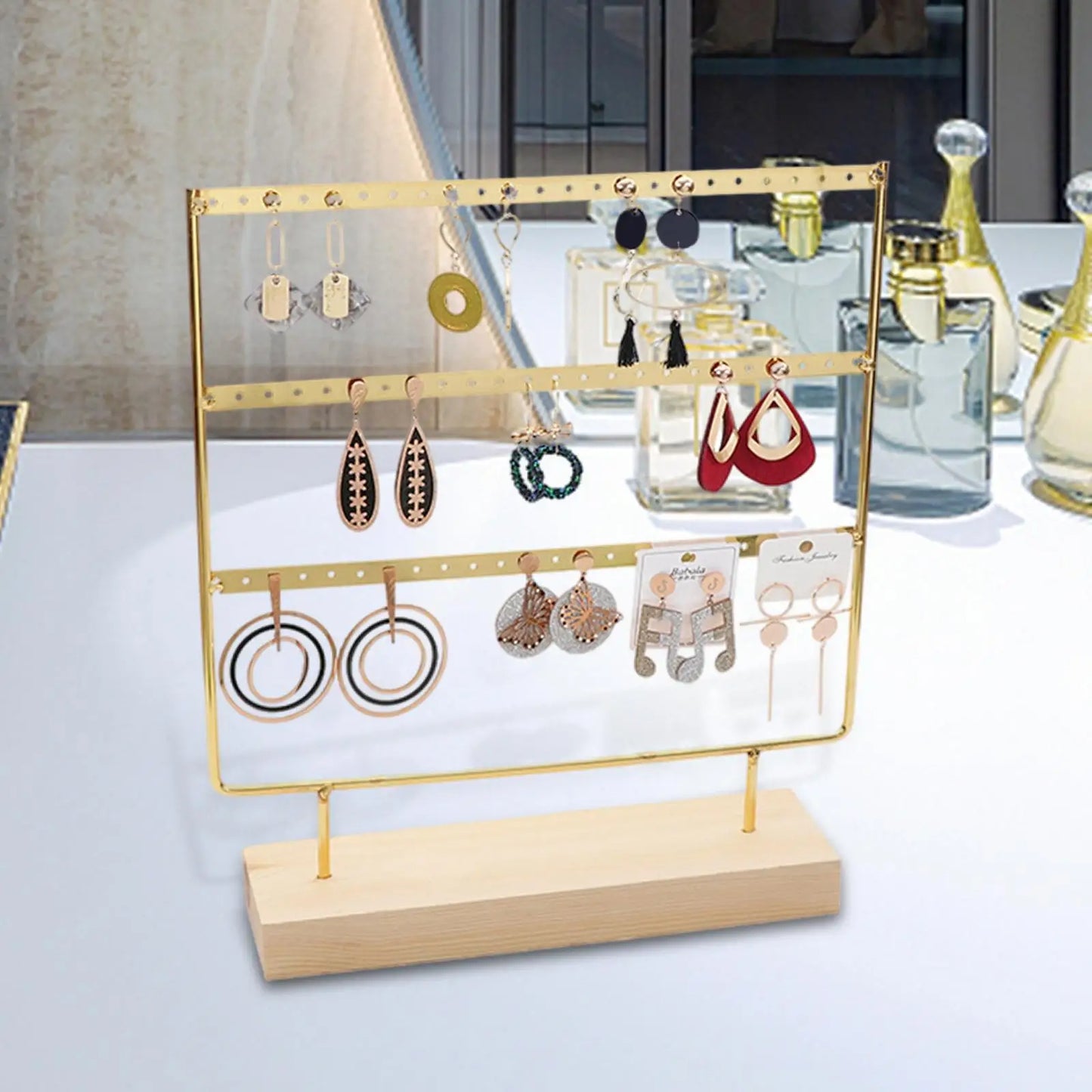 3-stage earring and jewelry display organizer