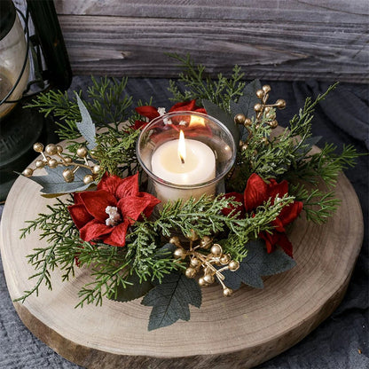 Artificial berry candle holder