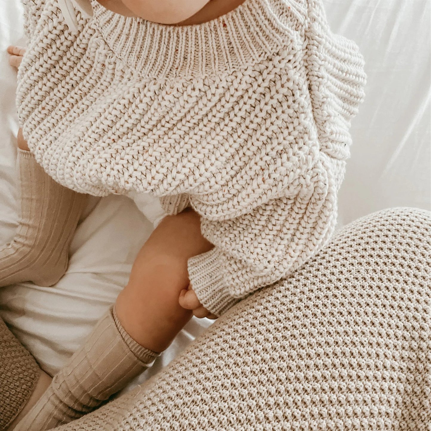 Simple knitting sweater for children