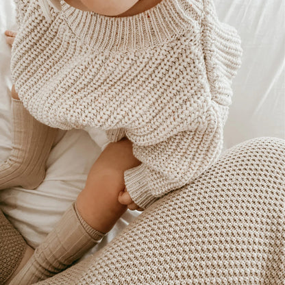Simple knitting sweater for children