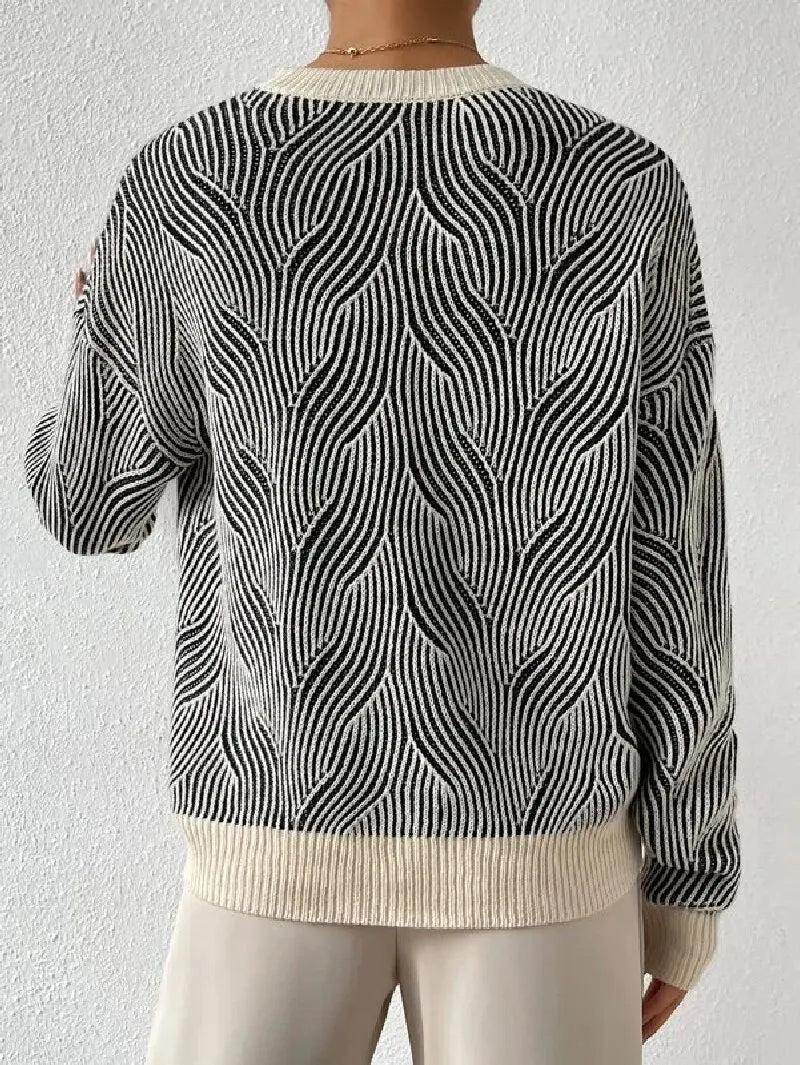 Pullover with a cable pattern