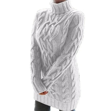 Single -colored knitting sweater