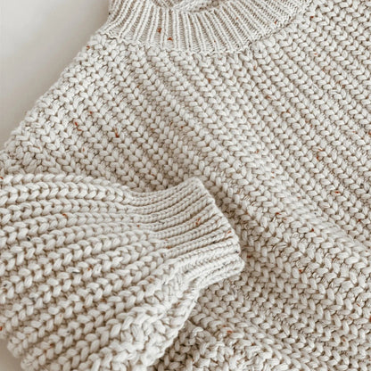 Simple knitting sweater for children