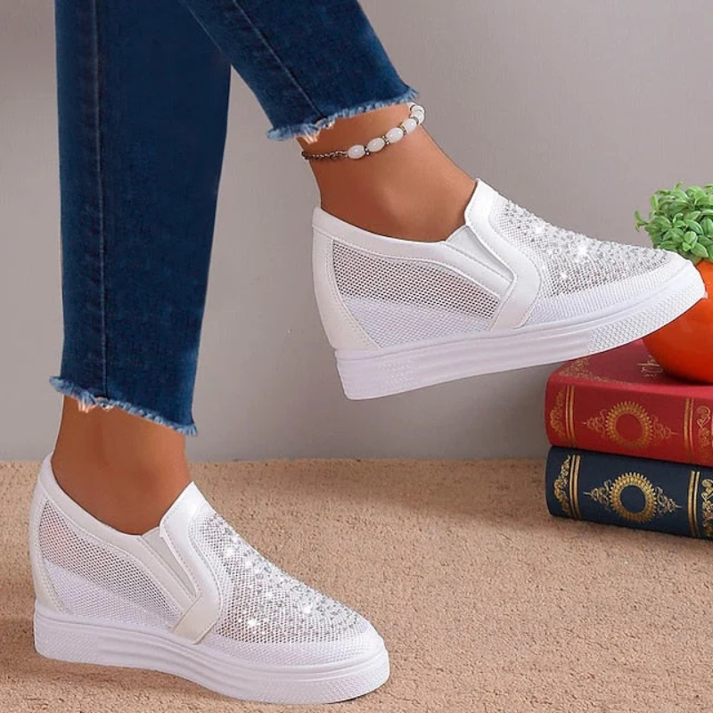 Modische Kristall-Sneaker für Damen