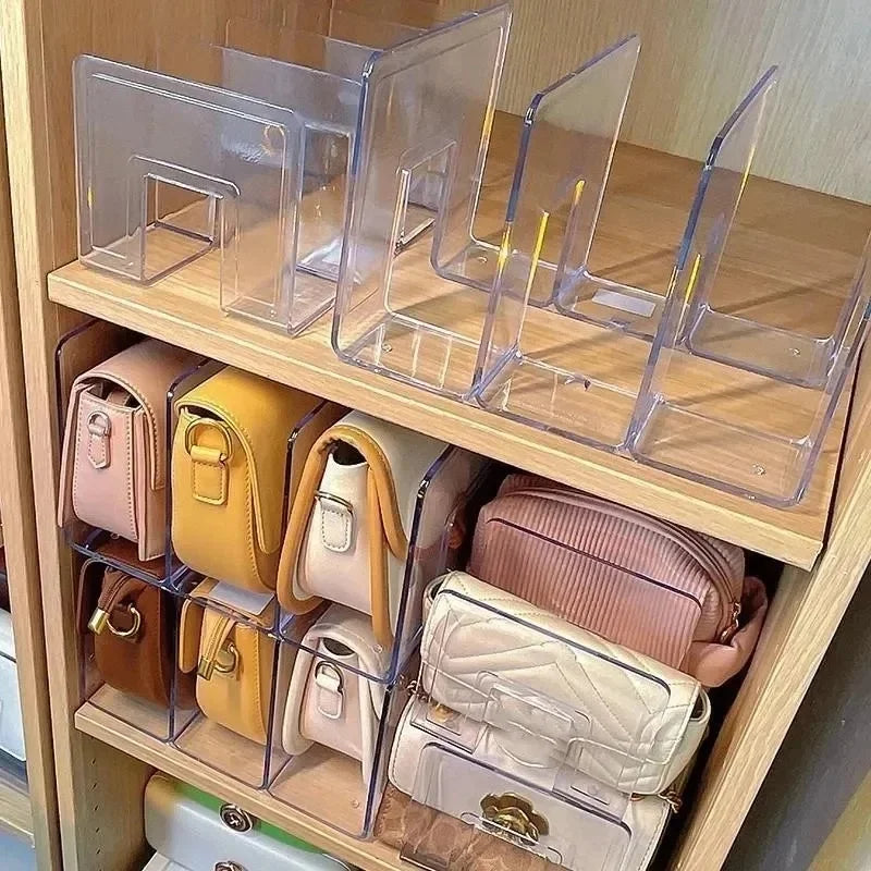 Acrylic handbag storage shelf & organizer
