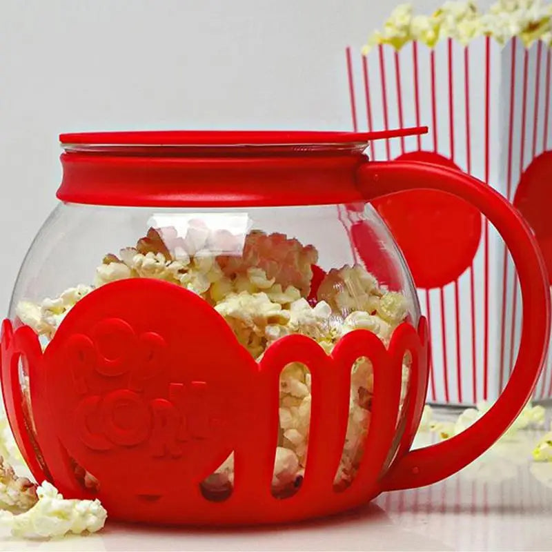 Microwave glass popcorn popper
