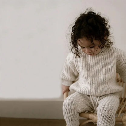 Simple knitting sweater for children