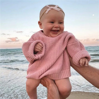 Loosely knitted children's sweater