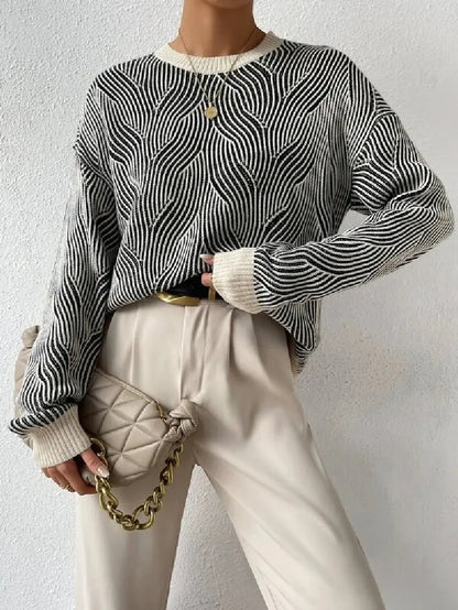 Pullover with a cable pattern