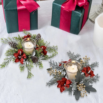 Artificial berry candle holder