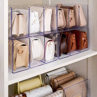 Acrylic handbag storage shelf & organizer