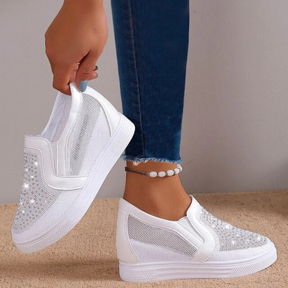 Modische Kristall-Sneaker für Damen
