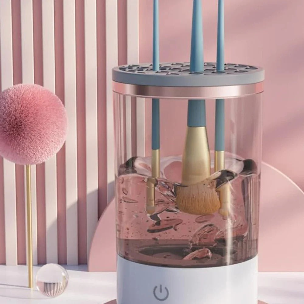 Electric make-up brush cleaner