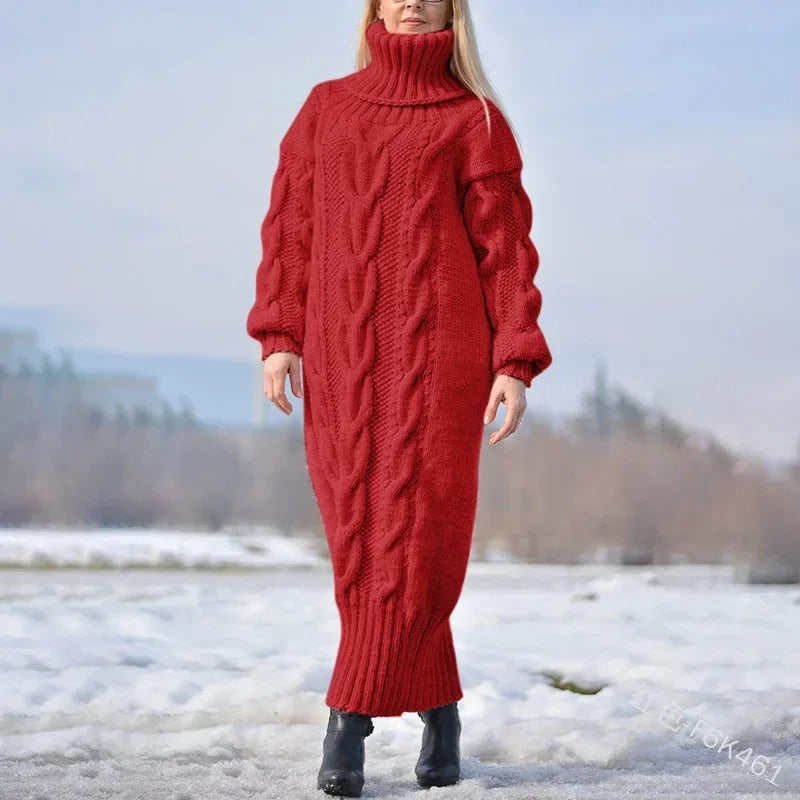 Thick and warm sweater dress