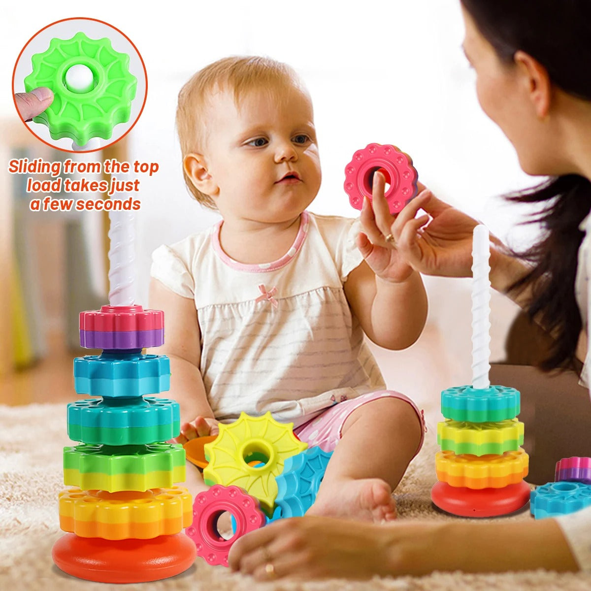 Spiral stacking toy