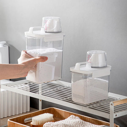 Air density storage box for detergent powder