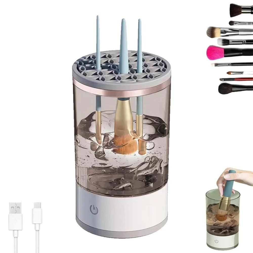 Electric make-up brush cleaner