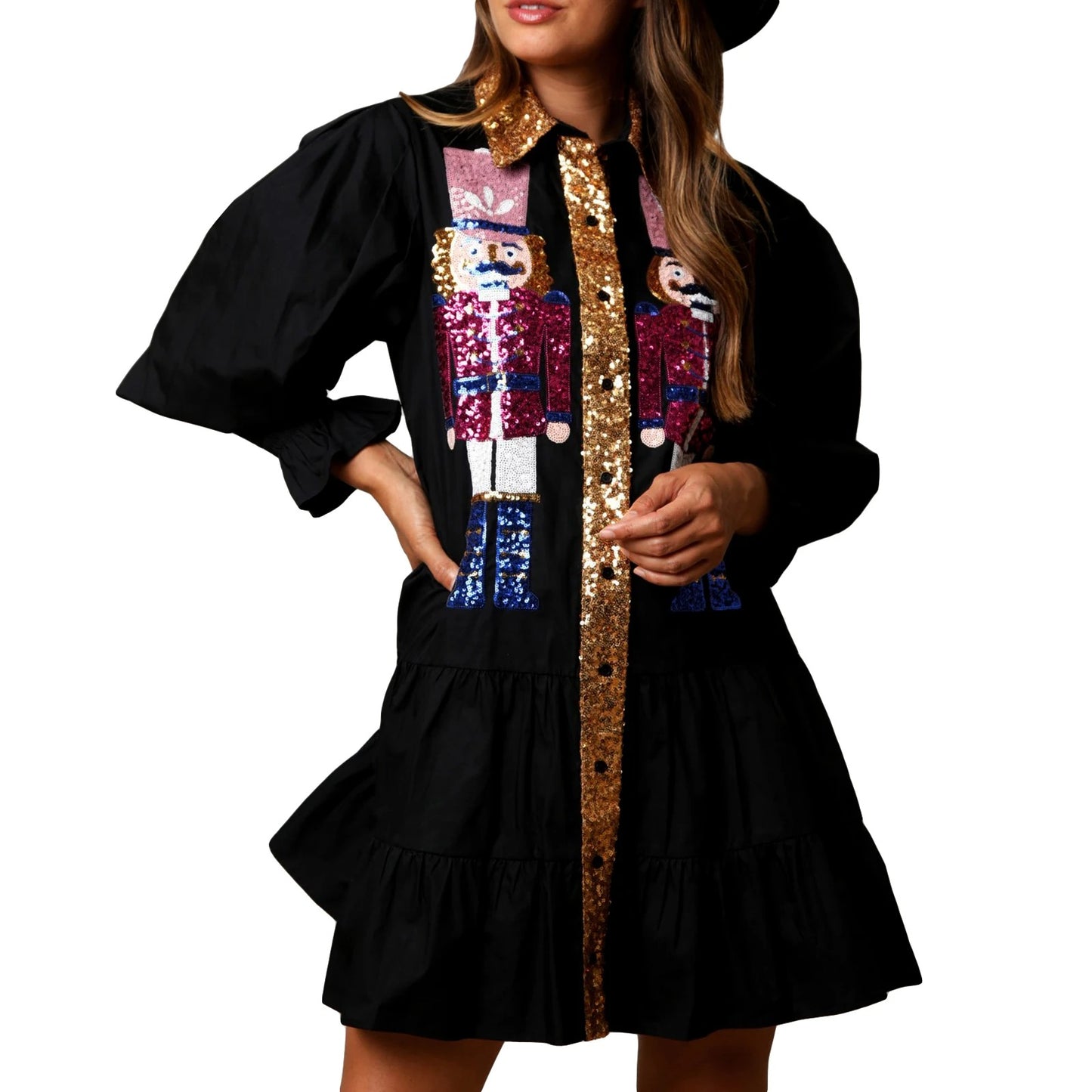 Festive dress with sequins