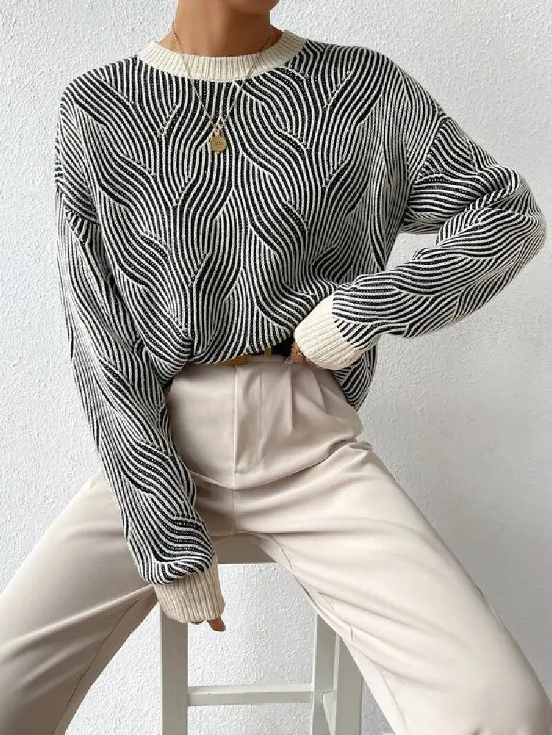 Pullover with a cable pattern