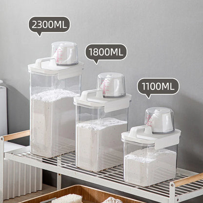 Air density storage box for detergent powder