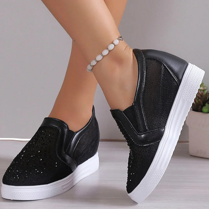 Modische Kristall-Sneaker für Damen